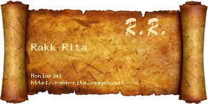 Rakk Rita névjegykártya